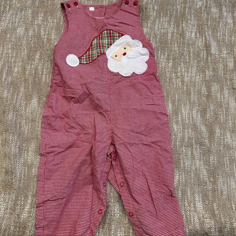 Red Santa Kids Overalls